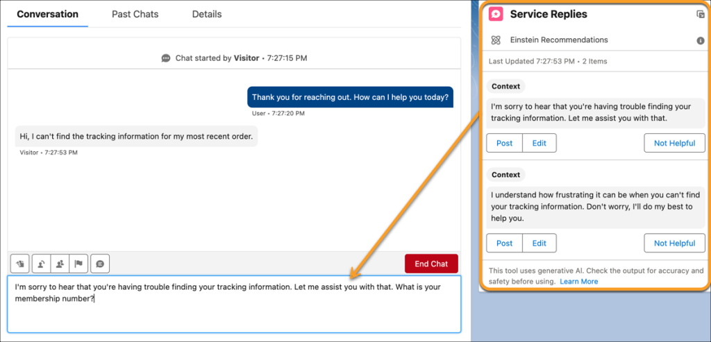 Einstein GPT Service Recommendations